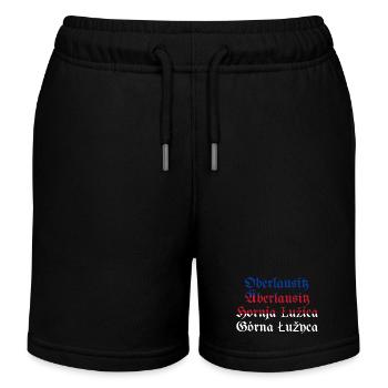 Haute-Lusace avec drapeau sorabe bleu-rouge-blanc - Short de jogging enfant bio Stanley/Stella - noir - Devant