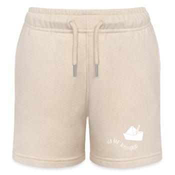 Reisefieber Welle Papierboot Urlaub Meer Reise - Kinder Organic Joggingshorts Mini Bolter von Stanley/Stella - Natur - Vorne