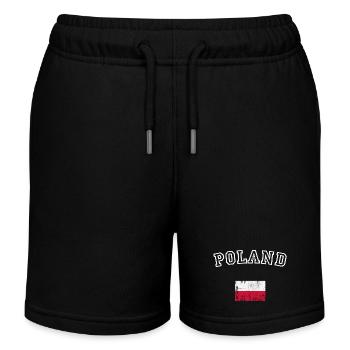 Poland Arch Flag Design - Kids Organic Sweat Shorts by Stanley/Stella - black - Front