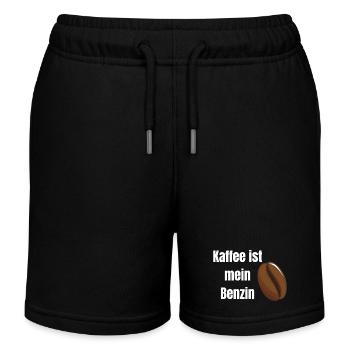 Kaffee ist mein Benzin - Kinder Organic Joggingshorts Mini Bolter von Stanley/Stella - Schwarz - Vorne