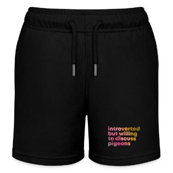 Taube Taube - Kinder Organic Joggingshorts Mini Bolter von Stanley/Stella - Schwarz - Vorne