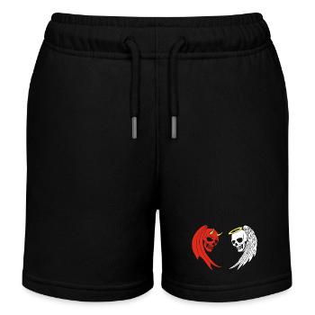 Engel und Dämon Skelett - Kinder Organic Joggingshorts Mini Bolter von Stanley/Stella - Schwarz - Vorne