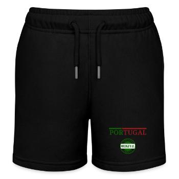 Portugiesischer Stolz, ich liebe Portugal - Kinder Organic Joggingshorts Mini Bolter von Stanley/Stella - Schwarz - Vorne
