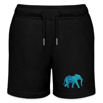 Éléphant Yoga Mandala Ornement Motif Yogi India - Short de jogging enfant bio Stanley/Stella - noir - Devant
