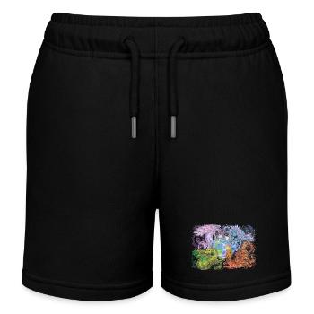 Fantasy Jahreszeiten Drachen Erde Mythologie - Kinder Organic Joggingshorts Mini Bolter von Stanley/Stella - Schwarz - Vorne