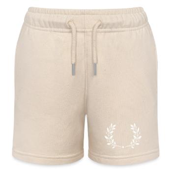 Laurel wreath - Kids Organic Sweat Shorts by Stanley/Stella - soft Ecru - Front