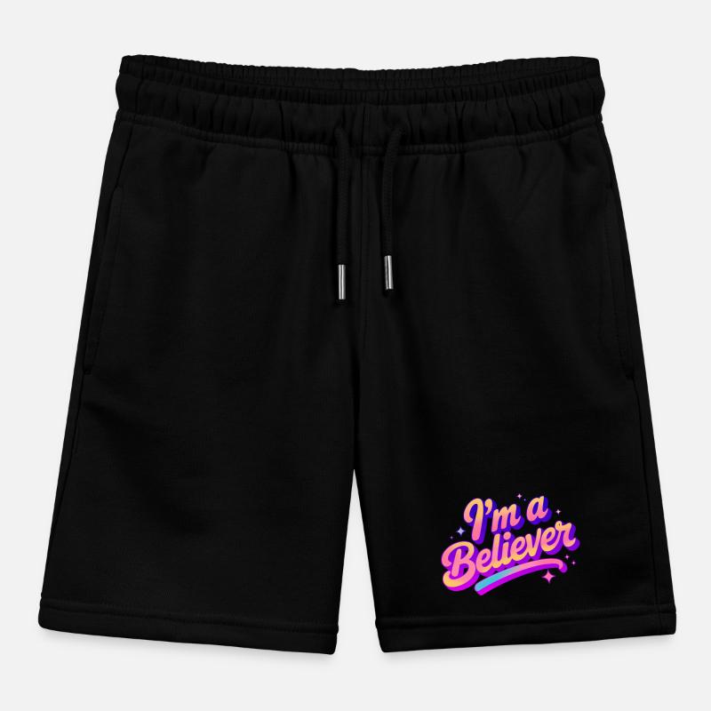 Ich bin ein Gläubiger Glaube Disco Party Design Kinder Organic Joggingshorts Mini Bolter von Stanley/Stella