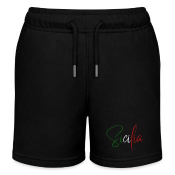 J’adore la Sicile, un design minimaliste élégant - Short de jogging enfant bio Stanley/Stella - noir - Devant