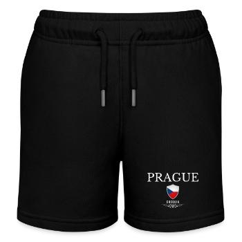 Prague République tchèque, souvenir Prague - Short de jogging enfant bio Stanley/Stella - noir - Devant