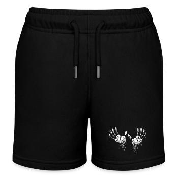 Craie Empreinte de main Craie - Bloc / Escalade / Salle de sport - Short de jogging enfant bio Stanley/Stella - noir - Devant