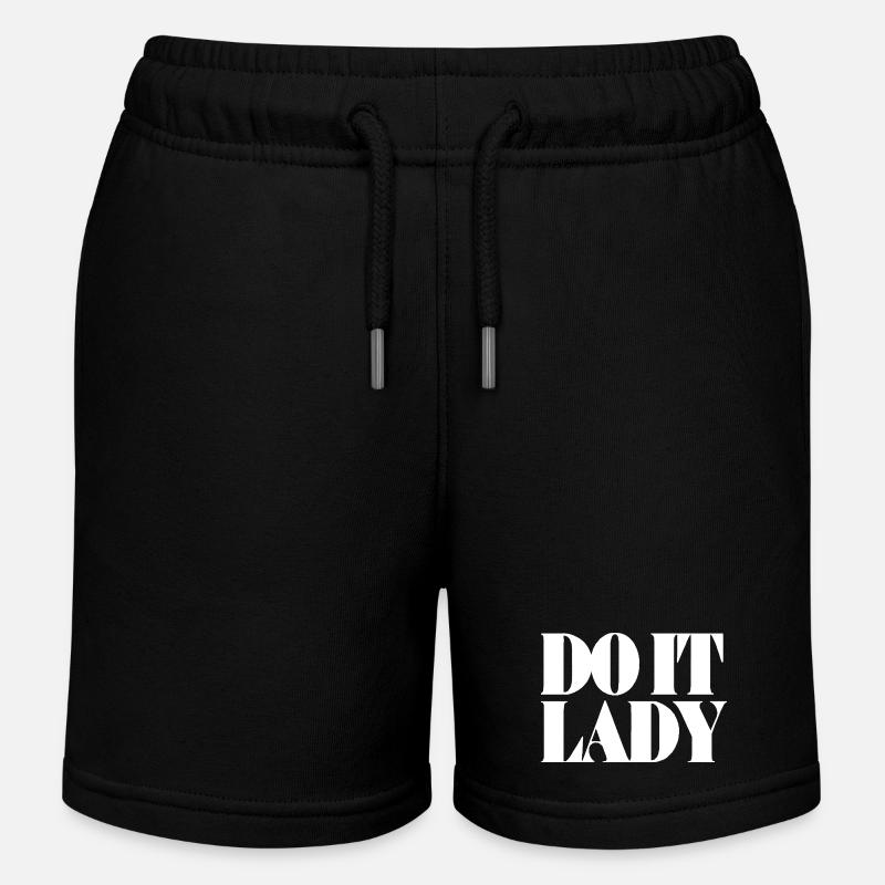 Faites-le Dame - Blanc - Short de jogging enfant bio Stanley/Stella - noir
