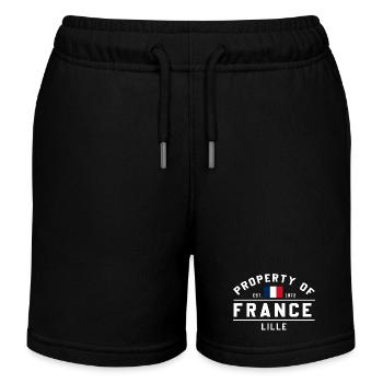 Drapeau français petit design - Short de jogging enfant bio Stanley/Stella - noir - Devant