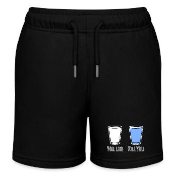 Completely empty and fully full! Full German language! - Kids Organic Sweat Shorts by Stanley/Stella - black - Front