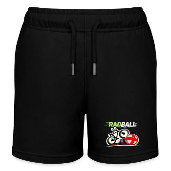 Radball, Cycleball, Hallenradsport - Kinder Organic Joggingshorts Mini Bolter von Stanley/Stella - Schwarz - Vorne