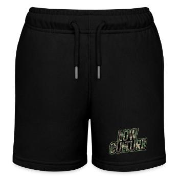 Low Culture Camo Tuning Streetwear JDM Car Style - Kids Organic Sweat Shorts by Stanley/Stella - black - Front