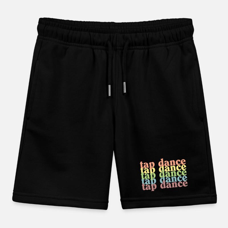 Tap Dance Pastel Grid Kids Organic Sweat Shorts by Stanley/Stella