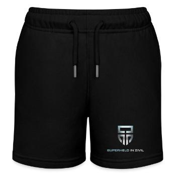 Superheld In Zivil Superhero Superhelden Kostüm - Kinder Organic Joggingshorts Mini Bolter von Stanley/Stella - Schwarz - Vorne