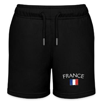 France Flag Vintage  - Short de jogging enfant bio Stanley/Stella - noir - Devant