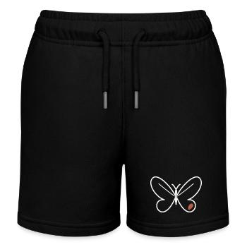 Schmetterling – Minimalistische Linienkunst - Kinder Organic Joggingshorts Mini Bolter von Stanley/Stella - Schwarz - Vorne