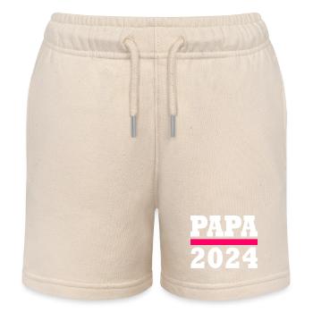 Papa 2024 - Kids Organic Sweat Shorts by Stanley/Stella - soft Ecru - Front