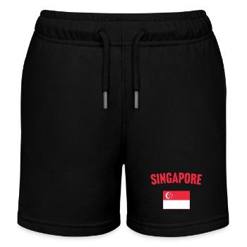 Drapeau de Singapour - Short de jogging enfant bio Stanley/Stella - noir - Devant