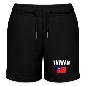 Taiwan Flag - Kids Organic Sweat Shorts by Stanley/Stella - black - Front