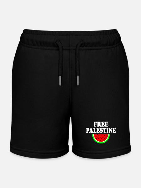 Free palestine - Short de jogging enfant bio Stanley/Stella - noir