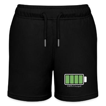Charged battery - Kids Organic Sweat Shorts by Stanley/Stella - black - Front