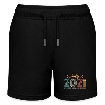 Juli 2021 Geburtstag Juli 2021 Juli - Kinder Organic Joggingshorts Mini Bolter von Stanley/Stella - Schwarz - Vorne