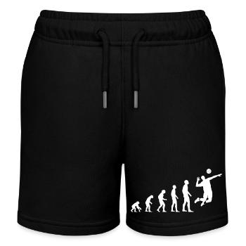 Volleyball Evolution - Kinder Organic Joggingshorts Mini Bolter von Stanley/Stella - Schwarz - Vorne
