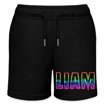 liam rs regenbogen - Kinder Organic Joggingshorts Mini Bolter von Stanley/Stella - Schwarz - Vorne