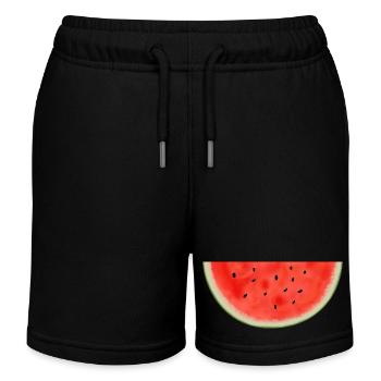 Melone Sommer Melonen Früchte Obst Vegetarisch - Kinder Organic Joggingshorts Mini Bolter von Stanley/Stella - Schwarz - Vorne