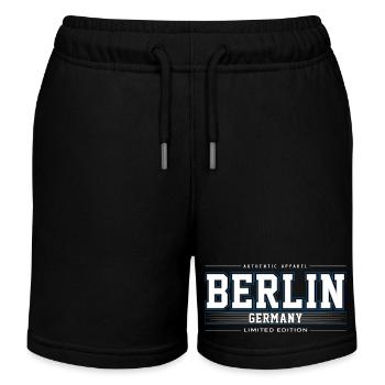 Berlin - Kinder Organic Joggingshorts Mini Bolter von Stanley/Stella - Schwarz - Vorne