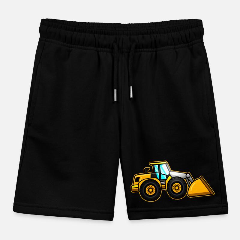 Chargeuse sur pneus jaune Short de jogging enfant bio Stanley/Stella