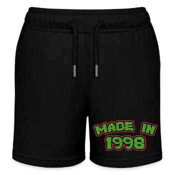 Fabriqué en 1998 Retro 90s. Pour les personnes nées en 1998 - Short de jogging enfant bio Stanley/Stella - noir - Devant