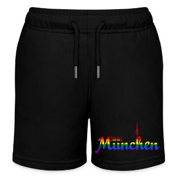 Munich Pride - Short de jogging enfant bio Stanley/Stella - noir - Devant