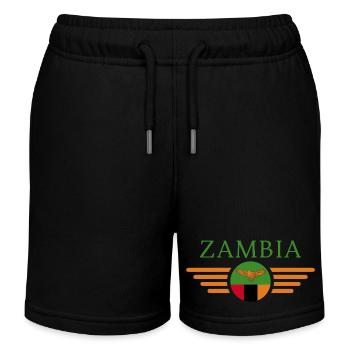 Ich liebe Sambia, Eleganz Stil Design T-Shirt - Kinder Organic Joggingshorts Mini Bolter von Stanley/Stella - Schwarz - Vorne