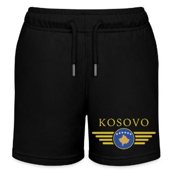 J’aime le Kosovo, T-shirt design de style élégance - Short de jogging enfant bio Stanley/Stella - noir - Devant