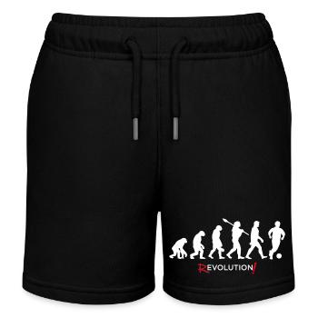 Revolution - Men's Evolution Fun Spin 23 - Kids Organic Sweat Shorts by Stanley/Stella - black - Front