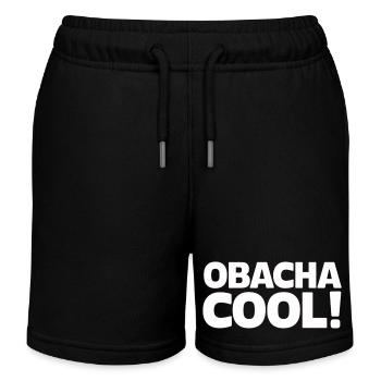 Obacha cool! Lustiger schwäbischer Spruch Geschenk - Kinder Organic Joggingshorts Mini Bolter von Stanley/Stella - Schwarz - Vorne