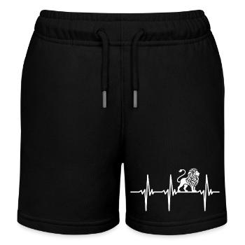 Battement de cœur pour de puissants lions - Short de jogging enfant bio Stanley/Stella - noir - Devant