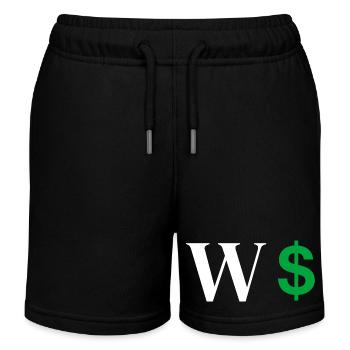 Buchstabe w Dollar - Kinder Organic Joggingshorts Mini Bolter von Stanley/Stella - Schwarz - Vorne