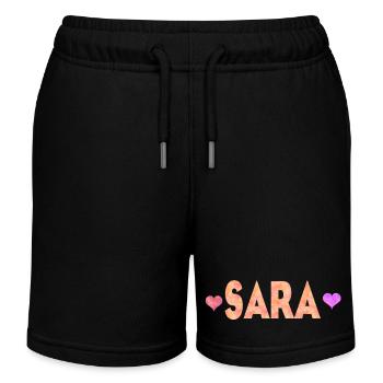 Sara - Kids Organic Sweat Shorts by Stanley/Stella - black - Front