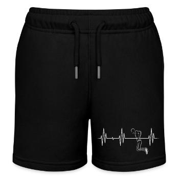 Calisthenics Heartbeat Dips Heartbeat Pulse Sport - Kids Organic Sweat Shorts by Stanley/Stella - black - Front