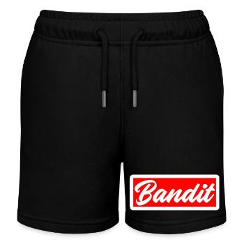 bandit voleur crime autocollant criminel hooligan gang - Short de jogging enfant bio Stanley/Stella - noir - Devant
