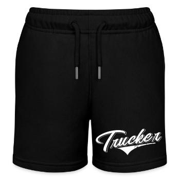 truck trucker boats truck transporter king street - Kids Organic Sweat Shorts by Stanley/Stella - black - Front