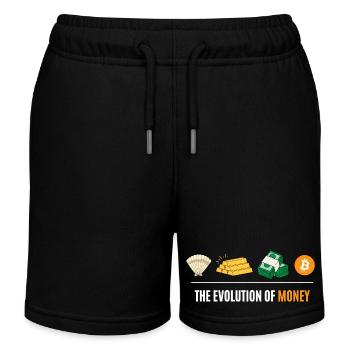 The evolution of money - Short de jogging enfant bio Stanley/Stella - noir - Devant