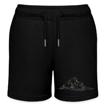 Skellig Michael | Irland Insel Lineart - Kinder Organic Joggingshorts Mini Bolter von Stanley/Stella - Schwarz - Vorne