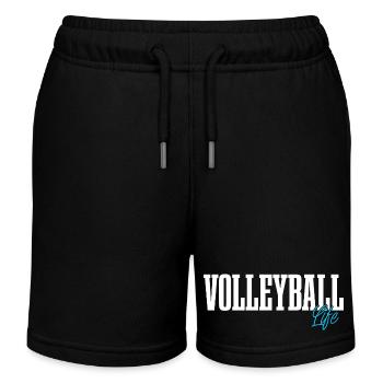Volleyball - Kinder Organic Joggingshorts Mini Bolter von Stanley/Stella - Schwarz - Vorne