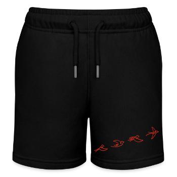 Der Flug des roten Vogels - Kinder Organic Joggingshorts Mini Bolter von Stanley/Stella - Schwarz - Vorne
